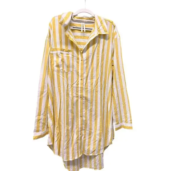 Anthropologie Striped Shirt Dress Size Large - Picture 4 of 9